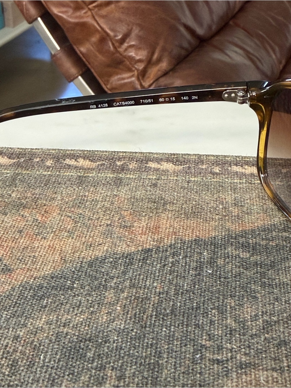 Ray-Ban Tortoise Frame Sunglasses with Brown Lenses - Picture 4 of 12